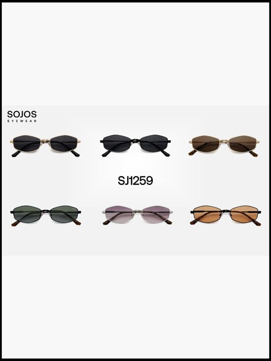 Hexagonal Polarized Sunglasses with Metal Frame UV400 Protection main image 4